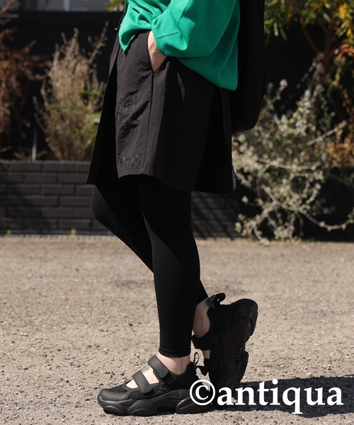 antiqua(アンティカ)の「撥水 UVカットスカート(スカート・レディース・カーキ/ブラック・FREE)」の8枚目の写真