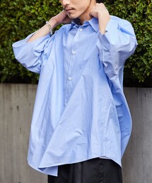 【限定展開】SUPER BIG S/S レギュラーカラーシャツ/ビッグシルエット/オーバーサイズ
