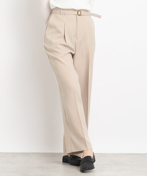 Cutie Blonde(キューティーブロンド)の「◆ON/OFF兼用【ベルト付き】ハイウエスト センタープレス ストレートパンツ(その他パンツ・レディース・ブラック/ライトベージュ・01/02/03)」の20枚目の写真