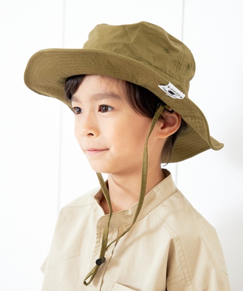 MAKE YOUR DAY（メイクユアデイ）の「バケットハット（ハット・キッズ・ベージュ/オレンジ/ライム/カーキ・50/52/54/56）」の2枚目の写真