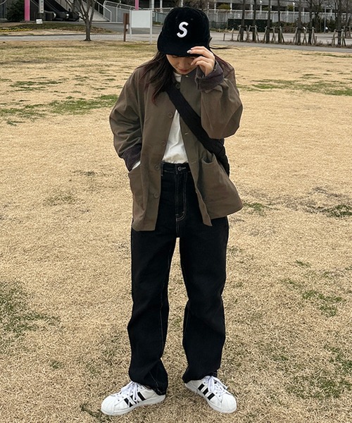kutir(クティール)の「【コーデュロイ切り替え】アソートシャツアウター(カバーオール・レディース・インディゴブルー/ブルー/オフホワイト/カーキ・FREE)」の18枚目の写真