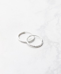 ★SILVER925★14ｍｍツイストフープピアス