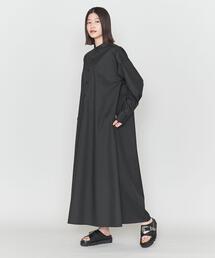 ASTRAET | ＜ASTRAET＞C/P フレア スタンドカラー シャツワンピース(シャツワンピース)