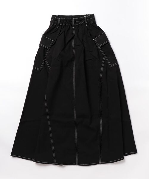 PAGEBOY（ページボーイ）の「ステッチワークボリュームスカート2（スカート・レディース・モカ/オフホワイト/ブラック・FREE）」の22枚目の写真