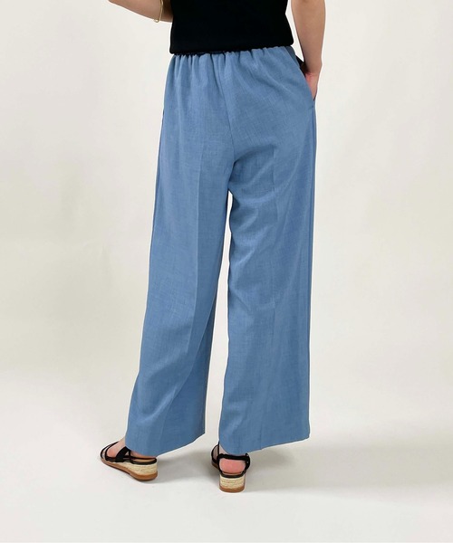 DIARIUM（ディアリウム）の「【日本製】パイピングイージーパンツ(セットアップ可能)（その他パンツ・レディース・キャメル/ブルー・M）」の7枚目の写真