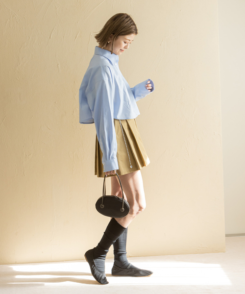 U by SPICK&SPAN（ユーバイスピックアンドスパン）の「ORIGINAL サテンバレエシューズ（バレエシューズ・レディース・ブラック/サックスブルー・36/37/38）」の4枚目の写真