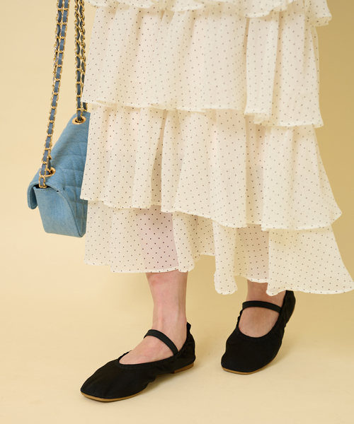 U by SPICK&SPAN（ユーバイスピックアンドスパン）の「ORIGINAL サテンバレエシューズ（バレエシューズ・レディース・ブラック/サックスブルー・36/37/38）」の7枚目の写真