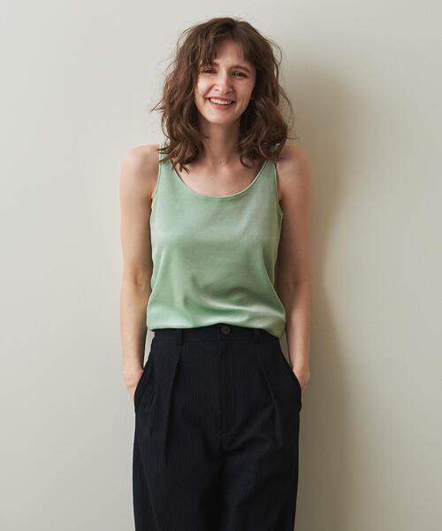 Steven Alan（スティーブンアラン）の「＜Steven Alan＞VELOUR CAMISOLE TANK TOP/キャミソール（Tシャツ/カットソー・レディース・ベージュ/ライム/ライラック・FREE）」の3枚目の写真