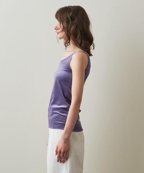 Steven Alan（スティーブンアラン）の「＜Steven Alan＞VELOUR CAMISOLE TANK TOP/キャミソール（Tシャツ/カットソー・レディース・ベージュ/ライム/ライラック・FREE）」の5枚目の写真