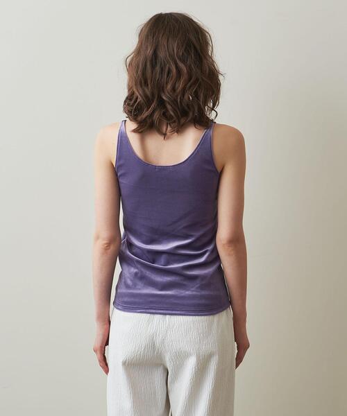 Steven Alan（スティーブンアラン）の「＜Steven Alan＞VELOUR CAMISOLE TANK TOP/キャミソール（Tシャツ/カットソー・レディース・ベージュ/ライム/ライラック・FREE）」の6枚目の写真