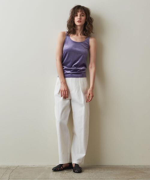 Steven Alan（スティーブンアラン）の「＜Steven Alan＞VELOUR CAMISOLE TANK TOP/キャミソール（Tシャツ/カットソー・レディース・ベージュ/ライム/ライラック・FREE）」の7枚目の写真