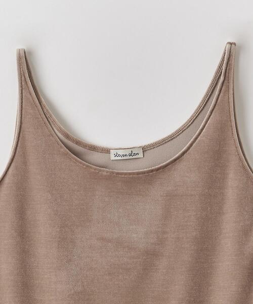 Steven Alan（スティーブンアラン）の「＜Steven Alan＞VELOUR CAMISOLE TANK TOP/キャミソール（Tシャツ/カットソー・レディース・ベージュ/ライム/ライラック・FREE）」の13枚目の写真