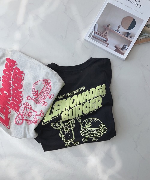 AS KNOW AS plus（アズノゥアズプラス）の「〇ジャンクフード 発泡プリントTシャツ（Tシャツ/カットソー・レディース・オフホワイト/ライトイエロー/オートミール/ブルー/ホワイト系2/ブラック系2/ブルー系2/アイボリー系2/ホワイト系3/ライトピンク/アイボリー系3/ブラック系3/ブルー系4/アイボリー系4/ブラック系4/ホワイト系4/ブラック系5/ブルー系6/アイボリー系6/ブラック系6/ホワイト系6/アイボリー系7/ブラック系7/パープル系7/アイボリー系8/ホワイト系8/ブルー系8/ブラック系8・FREE）」の8枚目の写真