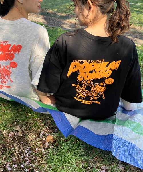 AS KNOW AS plus（アズノゥアズプラス）の「〇ジャンクフード 発泡プリントTシャツ（Tシャツ/カットソー・レディース・オフホワイト/ライトイエロー/オートミール/ブルー/ホワイト系2/ブラック系2/ブルー系2/アイボリー系2/ホワイト系3/ライトピンク/アイボリー系3/ブラック系3/ブルー系4/アイボリー系4/ブラック系4/ホワイト系4/ブラック系5/ブルー系6/アイボリー系6/ブラック系6/ホワイト系6/アイボリー系7/ブラック系7/パープル系7/アイボリー系8/ホワイト系8/ブルー系8/ブラック系8・FREE）」の9枚目の写真