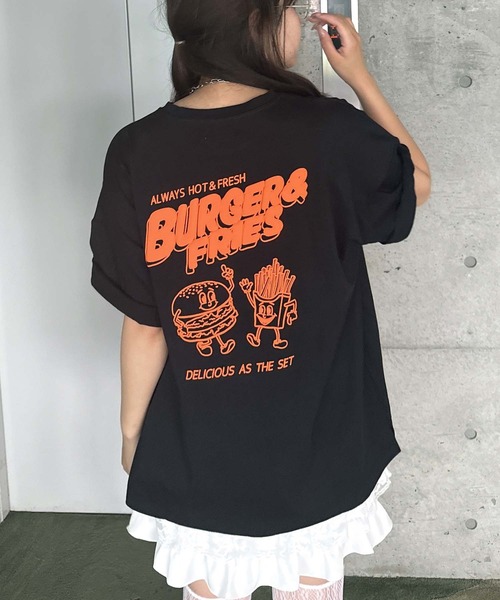セール】〇ジャンクフード 発泡プリントTシャツ（Tシャツ