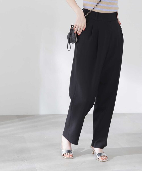 N.（N. Natural Beauty Basic）（エヌエヌナチュラルビューティーベーシック）の「◆ドライタッチテーパードパンツ（スラックス・レディース・ブラック/ベージュ・MEDIUM）」の22枚目の写真