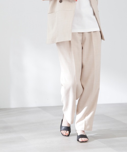 N.（N. Natural Beauty Basic）（エヌエヌナチュラルビューティーベーシック）の「◆ドライタッチテーパードパンツ（スラックス・レディース・ブラック/ベージュ・MEDIUM）」の10枚目の写真