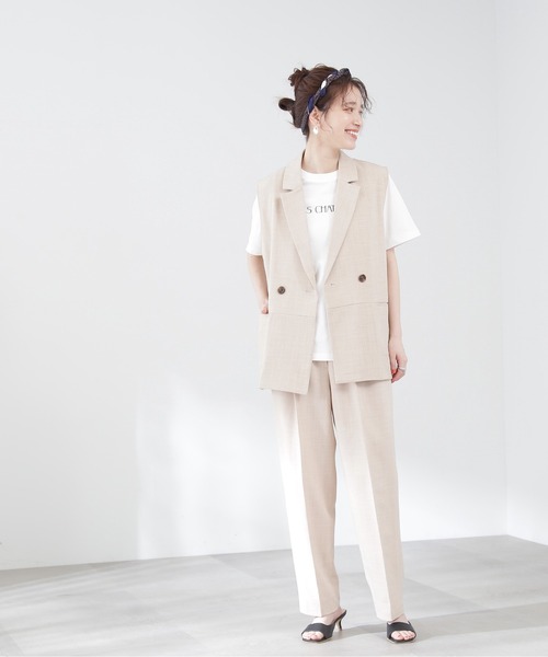 N.（N. Natural Beauty Basic）（エヌエヌナチュラルビューティーベーシック）の「◆ドライタッチテーパードパンツ（スラックス・レディース・ブラック/ベージュ・MEDIUM）」の11枚目の写真