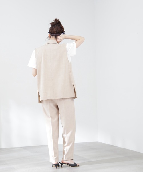 N.（N. Natural Beauty Basic）（エヌエヌナチュラルビューティーベーシック）の「◆ドライタッチテーパードパンツ（スラックス・レディース・ブラック/ベージュ・MEDIUM）」の15枚目の写真