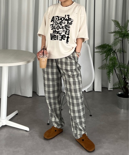 PairPair（ペアペア）の「チェックテーパードパンツ（その他パンツ・レディース・グレー/イエロー・FREE）」の4枚目の写真