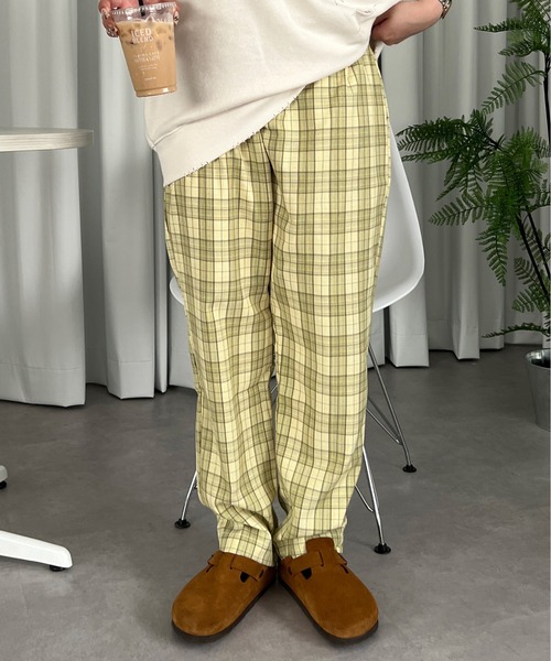 PairPair（ペアペア）の「チェックテーパードパンツ（その他パンツ・レディース・グレー/イエロー・FREE）」の7枚目の写真