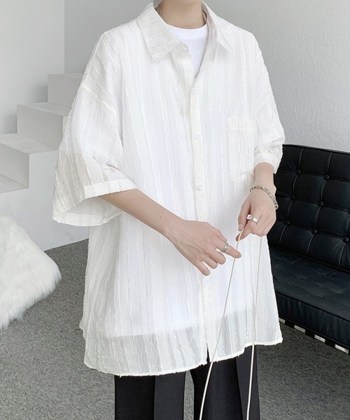 か*め様 新品　L'Appartement Stripe Sheer Shirt か*め様 新品 L'Appartement Stripe Sheer Shirt か*め様 新品 L