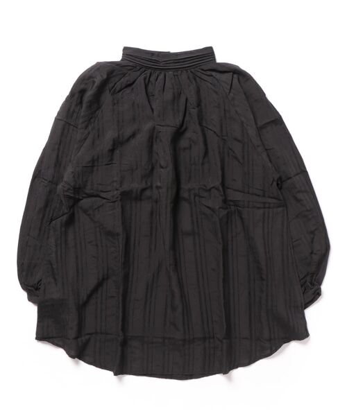 STYLEBLOCK(スタイルブロック)の「ドビーストライプ前後2WAYピンタックチュニックブラウス(シャツ/ブラウス・レディース・ミント/イエロー/ブルー/ホワイト系その他/ブラック・M)」の3枚目の写真