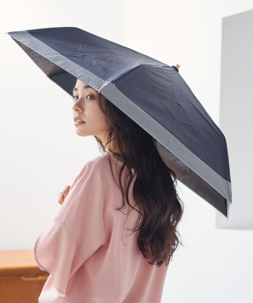 KOBE LETTUCE（コウベレタス）の「[遮光率99.9％]折り畳み晴雨兼用日傘（折りたたみ傘・レディース・ブルー系/ブラック系1/ベージュ系/ネイビー系/ホワイト系/ホワイト系1/ホワイト系その他・FREE）」の9枚目の写真