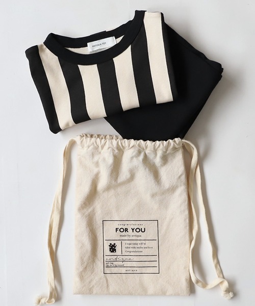 antiqua（アンティカ）の「綿100%ストライプ柄半袖ルームウエア（ルームウェア/パジャマ・キッズ・ブルー/ブラック・140/150/160/130/110/120）」の5枚目の写真