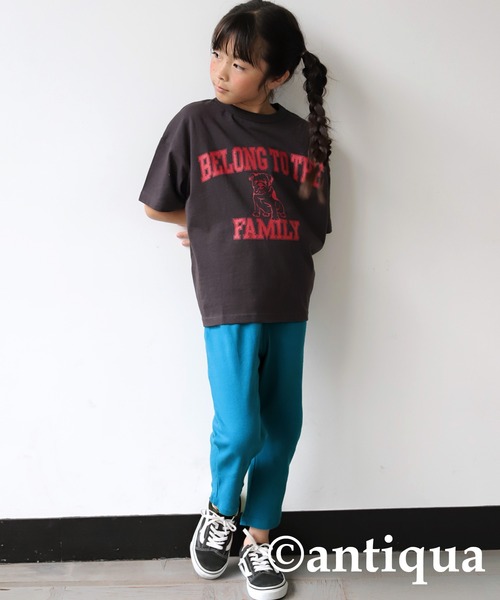 antiqua（アンティカ）の「綿100%ストライプ柄半袖ルームウエア（ルームウェア/パジャマ・キッズ・ブルー/ブラック・140/150/160/130/110/120）」の15枚目の写真