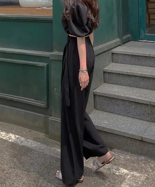 FREE STYLISTS(フリー スタイリスト)の「YUGA_YGMC ハイウエスト アシンメトリータック ワイドレングスパンツ(その他パンツ・レディース・ブラック/グレー/ベージュ・S/M/L)」の8枚目の写真