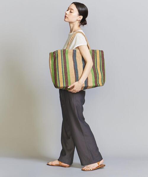 MAISON BENGAL（マイソンベンガル）の「【別注】＜Maison Bengal＞ジュート ビッグ トートバッグ（トートバッグ・レディース・ライム/ブラック・FREE）」の7枚目の写真