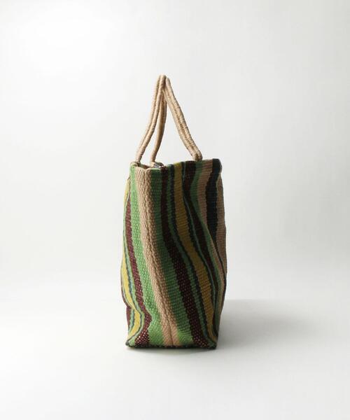 MAISON BENGAL（マイソンベンガル）の「【別注】＜Maison Bengal＞ジュート ビッグ トートバッグ（トートバッグ・レディース・ライム/ブラック・FREE）」の9枚目の写真
