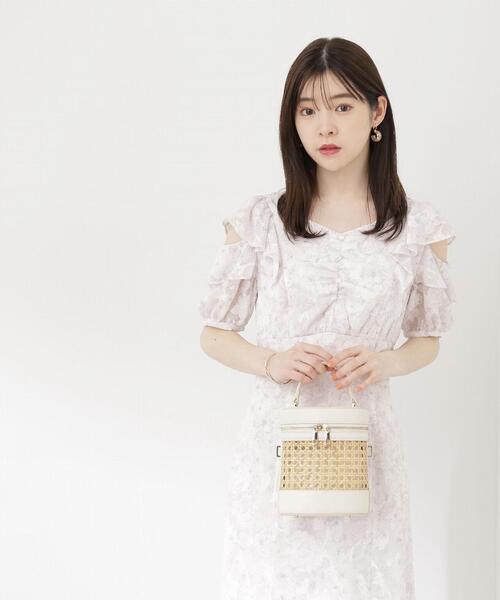 PROPORTION BODY DRESSING（プロポーションボディドレッシング）の「ラッフルラインフラワーワンピース / 1213240503（ワンピース・レディース・パープル/ピンク/ベージュ・SMALL/MEDIUM）」の5枚目の写真