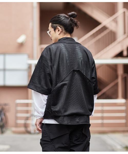 CMF OUTDOOR GARMENT（シーエムエフアウトドアガーメント）の「CMF OUTDOOR GARMENT / シーエムエフ アウトドア ガーメント： 別注 MESH BASEBALL SHIRTS：ONLYARK-0-2021[AST]（シャツ/ブラウス・メンズ・ブラック・XL/M/L）」の13枚目の写真