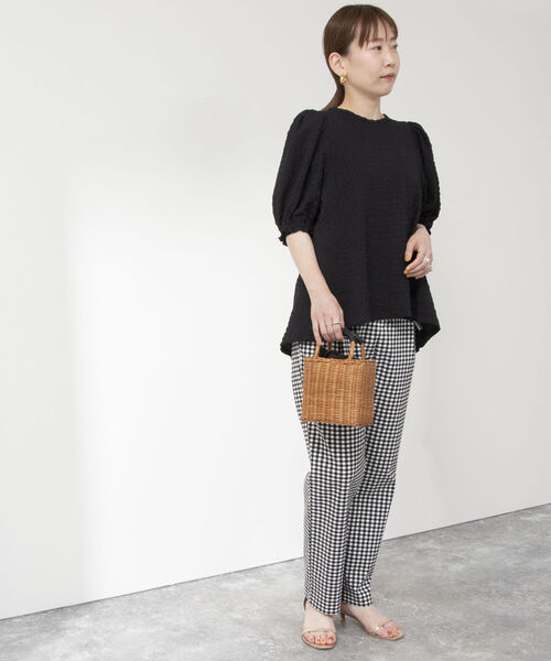 NOLLEY'S（ノーリーズ）の「ハーフスリーブギャザーブラウス