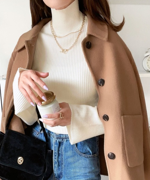 classicalelf（クラシカルエルフ）の「大人の旬トップス 袖フレアリブニット（ニット/セーター・レディース・その他/ブルー/グレー/オフホワイト/ベージュ系その他・LARGE/MEDIUM/SMALL/X-LARGE）」の14枚目の写真