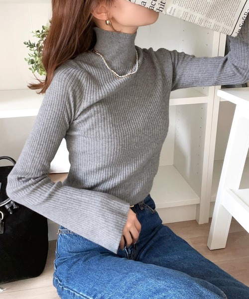 classicalelf（クラシカルエルフ）の「大人の旬トップス 袖フレアリブニット（ニット/セーター・レディース・その他/ブルー/グレー/オフホワイト/ベージュ系その他・LARGE/MEDIUM/SMALL/X-LARGE）」の19枚目の写真