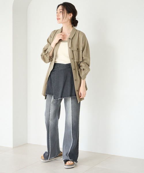 BAYFLOW（ベイフロー）の「セパレートデニム（デニムパンツ・レディース・ブラック/ブルー・SMALL/MEDIUM/LARGE/X-SMALL）」の17枚目の写真