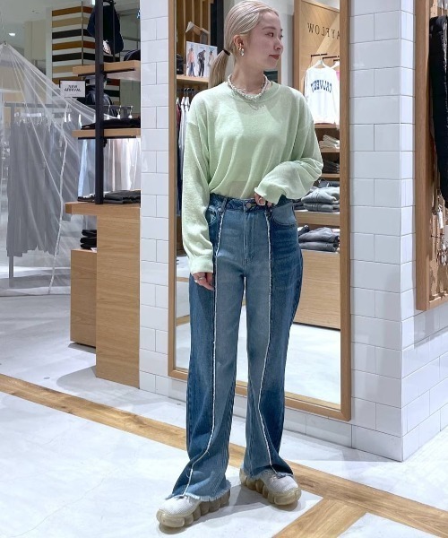 BAYFLOW（ベイフロー）の「セパレートデニム（デニムパンツ・レディース・ブラック/ブルー・SMALL/MEDIUM/LARGE/X-SMALL）」の22枚目の写真