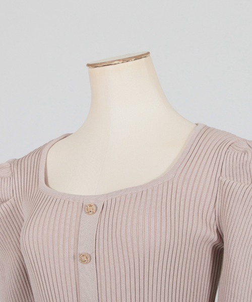 Julia Boutique(ジュリアブティック)の「ミディアム丈・五分袖タイトニットワンピース/23132(ワンピース・レディース・ラベンダー/ピンク/ブラック・MEDIUM)」の11枚目の写真