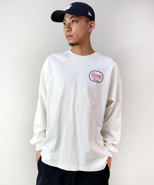 RVCA（ルーカ）の「RVCA/ルーカ ロゴロンT バックロゴ クルーネック長袖Tシャツ BD042-066（Tシャツ/カットソー・メンズ・ブラック/ホワイト/ブルー・L/S/M/XL）」の4枚目の写真