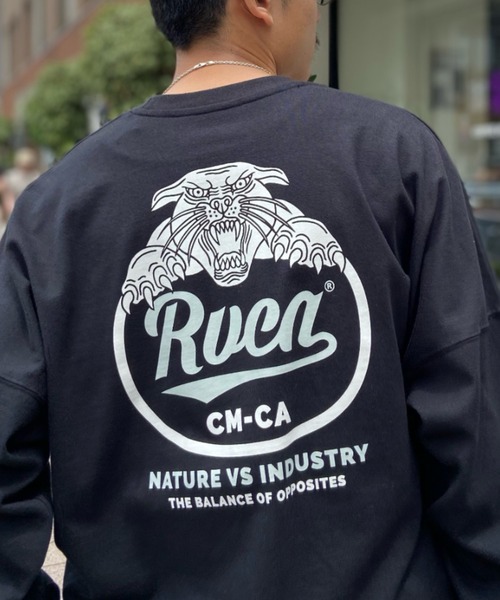 RVCA（ルーカ）の「RVCA/ルーカ ロゴロンT バックロゴ クルーネック長袖Tシャツ BD042-066（Tシャツ/カットソー・メンズ・ブラック/ホワイト/ブルー・L/S/M/XL）」の10枚目の写真