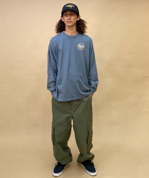 RVCA（ルーカ）の「RVCA/ルーカ ロゴロンT バックロゴ クルーネック長袖Tシャツ BD042-066（Tシャツ/カットソー・メンズ・ブラック/ホワイト/ブルー・L/S/M/XL）」の16枚目の写真