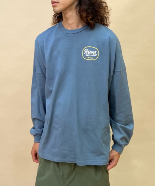 RVCA（ルーカ）の「RVCA/ルーカ ロゴロンT バックロゴ クルーネック長袖Tシャツ BD042-066（Tシャツ/カットソー・メンズ・ブラック/ホワイト/ブルー・L/S/M/XL）」の13枚目の写真