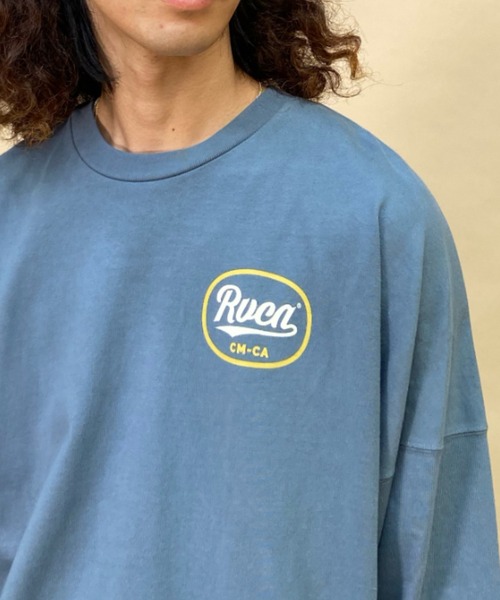 RVCA（ルーカ）の「RVCA/ルーカ ロゴロンT バックロゴ クルーネック長袖Tシャツ BD042-066（Tシャツ/カットソー・メンズ・ブラック/ホワイト/ブルー・L/S/M/XL）」の14枚目の写真