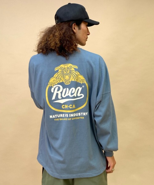 RVCA（ルーカ）の「RVCA/ルーカ ロゴロンT バックロゴ クルーネック長袖Tシャツ BD042-066（Tシャツ/カットソー・メンズ・ブラック/ホワイト/ブルー・L/S/M/XL）」の15枚目の写真