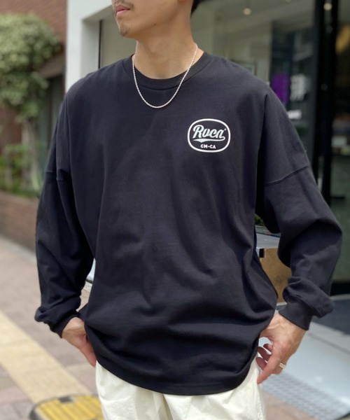 RVCA（ルーカ）の「RVCA/ルーカ ロゴロンT バックロゴ クルーネック長袖Tシャツ BD042-066（Tシャツ/カットソー・メンズ・ブラック/ホワイト/ブルー・L/S/M/XL）」の8枚目の写真