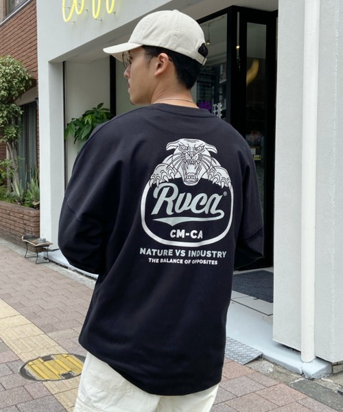 RVCA（ルーカ）の「RVCA/ルーカ ロゴロンT バックロゴ クルーネック長袖Tシャツ BD042-066（Tシャツ/カットソー・メンズ・ブラック/ホワイト/ブルー・L/S/M/XL）」の19枚目の写真