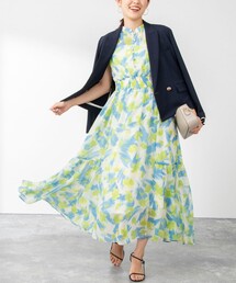 NOLLEY’S Sophi | シフォン楊柳ペイントフラワーワンピース(ワンピース)